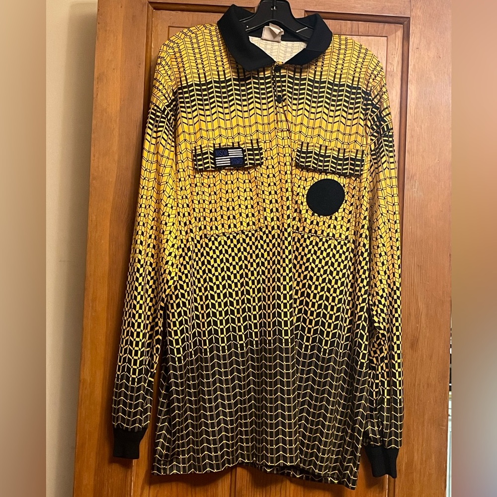 Vintage 90’s NISOA International Soccer Referee Jersey - Yellow Size XL